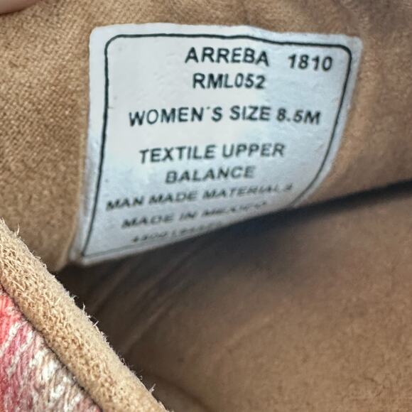 Justin Reba Shoes Womens 8.5 Arreba Striped Western Aztec Boho Festival Sneaker - Picture 14 of 14